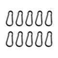 Black Carabiner, Heavy Duty Galvanized Steel Spring Snap Hook Carabiner Clips with 220LBS Holding Capacity, Ideal for Outdoor, Hammock, Swing and Travel (10PCS M5 2Inch)