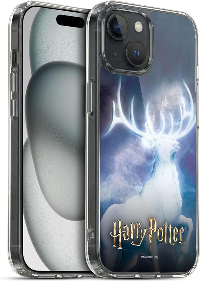 Head Case Designs Officially Licensed Harry Potter Stag Patronus Prisoner of Azkaban II Gel Case [Military Grade Protection] Compatible with Apple iPhone 15 and Compatible with MagSafe