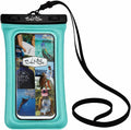 Salt Life Floating Waterproof Phone Case– IPX8 100% Waterproof Phone Case that Floats in Water, Universal Phone Dry Bag with Touchscreen Clear Window, Secure Seal Closure & Lanyard (Turquoise)
