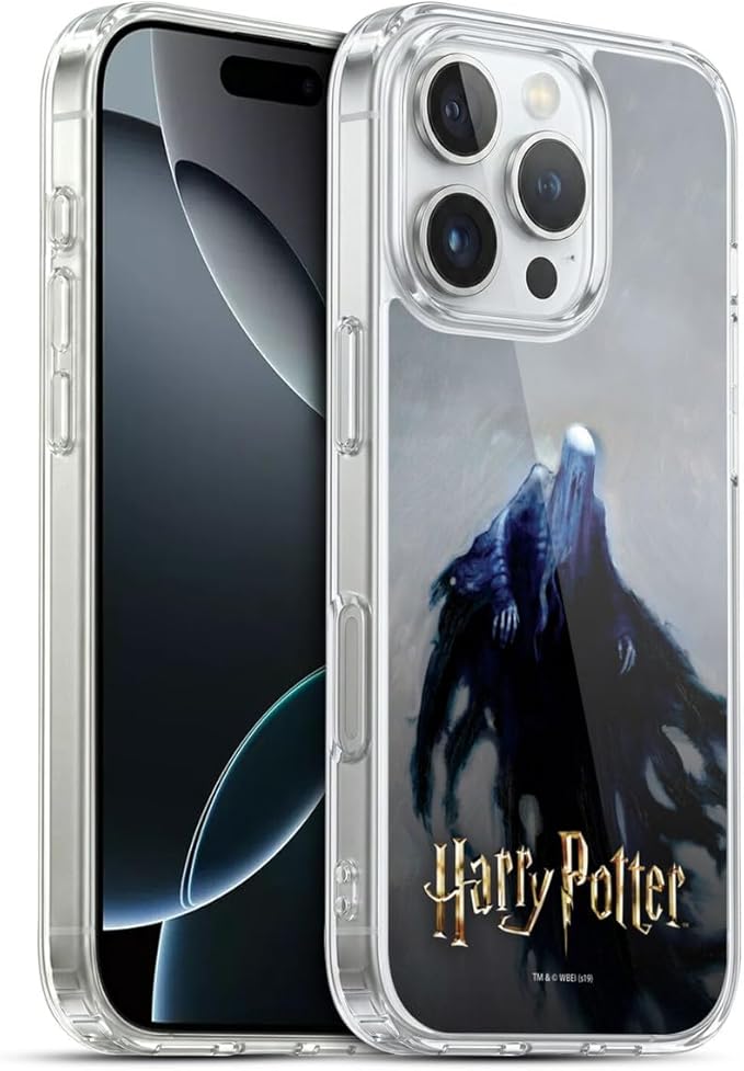 Head Case Designs Officially Licensed Harry Potter Dementor Prisoner of Azkaban II Gel Case [Military Grade Protection] Compatible with Apple iPhone 16 Pro and Compatible with MagSafe
