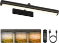EZVALO Picture Lights for Wall, 16in Rechargeable 6000mAh Battery Operated Painting Lights with Remote, Wireless Wall Light for Gallery, Living Room, Hallway (Black)