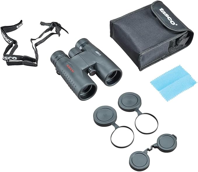 Tasco ES10X42 Essentials Binoculars, 10x42mm, Roof Prism Mc, Black (Pack of 5)