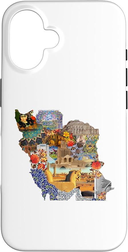 Map of Persian Empire, Iran Map Case for iPhone 16