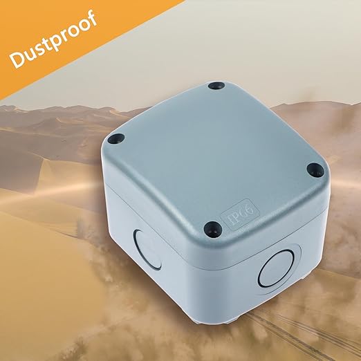 Nineleaf Junction Box, Electrical Box IP66 Water Resistant Dustproof ABS Plastic Project Enclosure for Electronics Grey,3.3X 2.8 x 2.3 inch,4PCS
