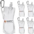 VANPET 1L Hiking Collapsible Water Bottles, 33OZ BPA-Free Plastic Flasks, Reusable Drink Bags, Foldable Backpacking Water Bottle for Travel Camping Hiking (4-Pack)