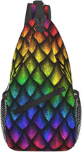 Dragon Scale Sling Bag For Women Men Fashion Animals Skin Backpack Crossbody Shoulder Bag Sling Backpack Chest Bag Travel Hiking Casual Sport Daypack