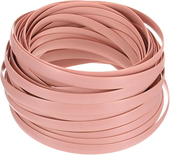 M METERXITY 1-Pack Wicker Repair Kit, 8mm x 33ft/10m Plastic Flat Rattan Replacement Supplies for Patio Furniture Repair/Basket Making/Chair Weaving, Synthetic Woven Rattan [Pink]