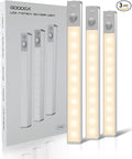 GOODEA 3 Pack Led Under Cabinet Lights Wireless, 7’’ Rechargeable Motion Sensor Light Indoor, Dimmable Closet Lights for Cabinets, Bookshelf, Stair, Hallway Warm White
