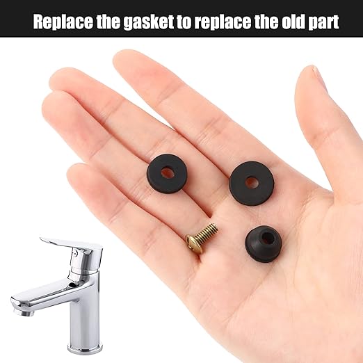 58 Pack Faucet Washer Assortment Kit - Flat and Beveled Rubber Faucet Washers for Repairing Leaks