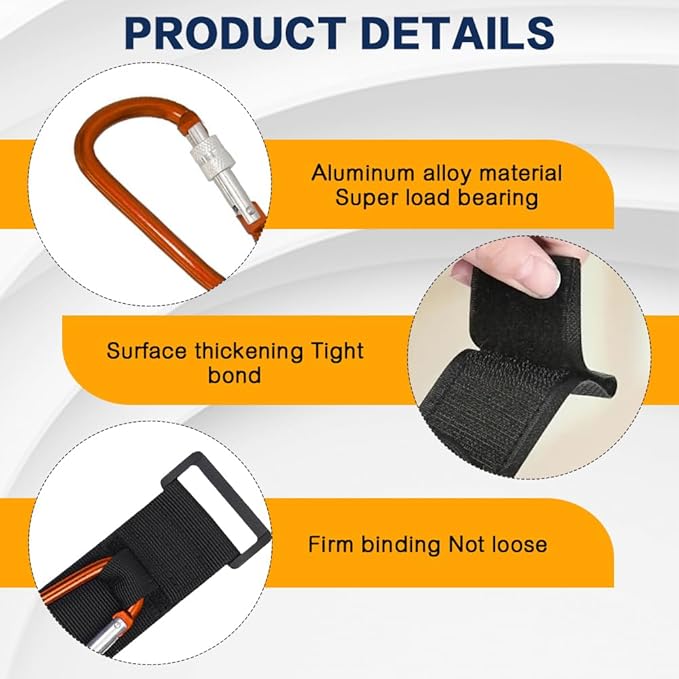 2 Pack UTV Hook for Hanging Headsets, Helmet and Goggles, Multipurpose Carabiners for Motorcycle Bicycle Stroller Electric Scooter Owner Fits 1.5-2.0" SXS Roll Cage Accessory Hook Hanger