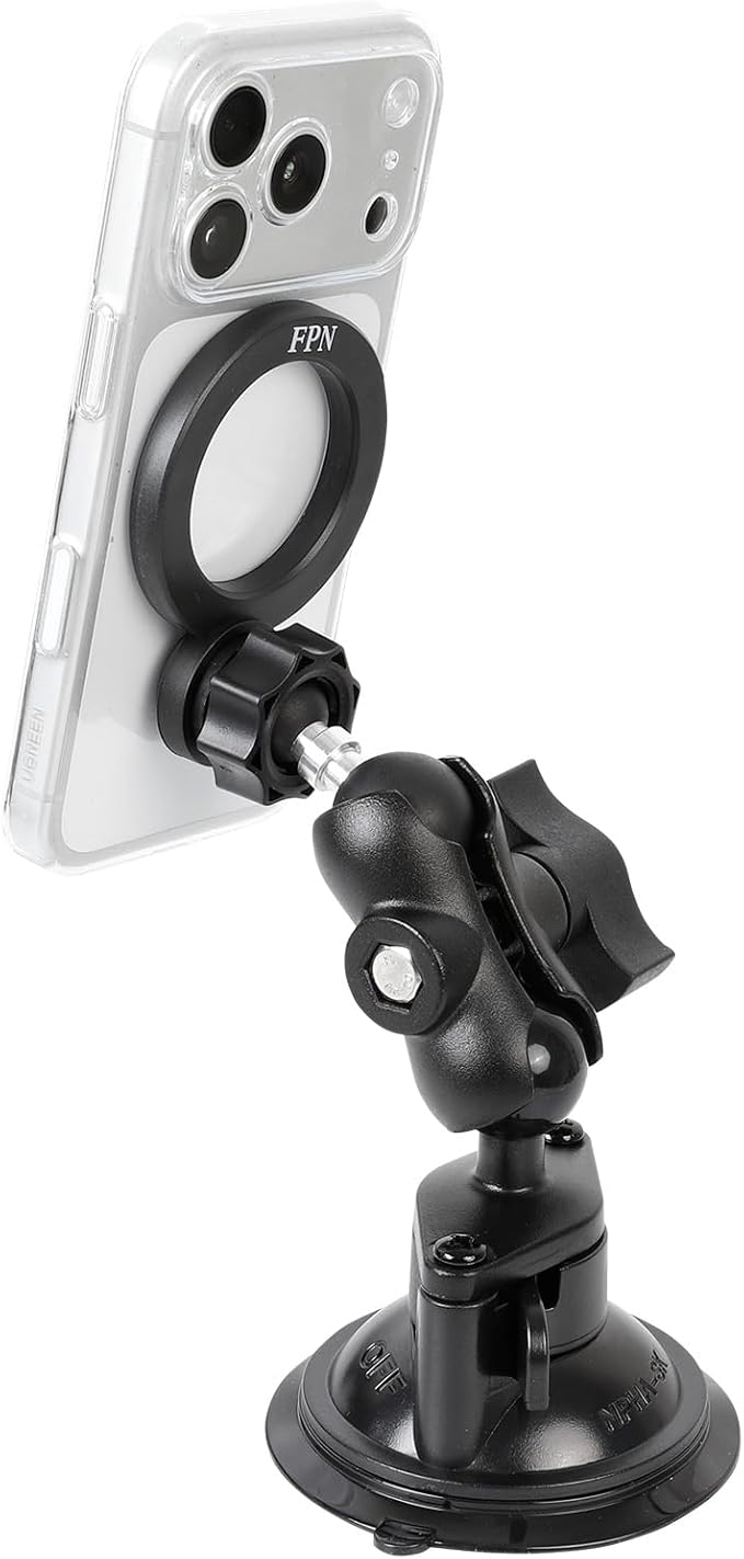 1" to 17mm Ball Adapter with 2.36" Short Double Socket Arm, Compatible with RAM B Size Mounts, Suitable for Garmin GPS Mount and 17mm Swivel Ball Mounting Phone Holders