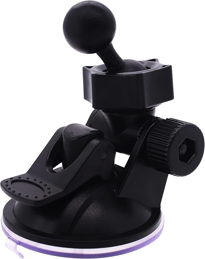Suction Cup Mount for Garmin Dash Cam Mini/Mini 2/Min 3 30 35 45 46 55 56 65W 66W 67W X110 X210 X310/Speak Plus & Nuvi GPS - 4 Ball Head