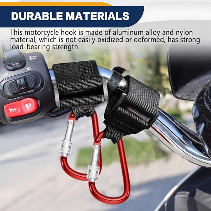 2 Pack UTV Hook for Hanging Headsets, Helmet and Goggles, Multipurpose Carabiners for Motorcycle Bicycle Stroller Electric Scooter Owner Fits 1.5-2.0" SXS Roll Cage Accessory Hook Hanger