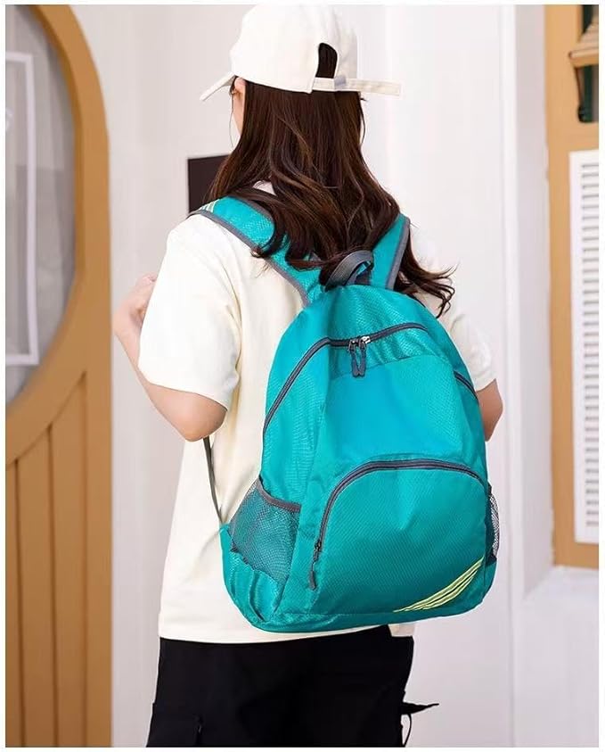 Geboldil Men's and women's waterproof backpack traveling backpack peacock green