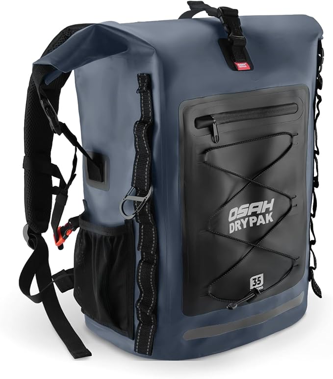 OSAH DRYPAK Waterproof Backpack Dry Bag 35L/55L/85L – Heavy Duty Roll-Top Hiking Backpack Sack Keeps Gear Dry for Travel, Kayaking, Boating, Camping, Rafting and Fishing
