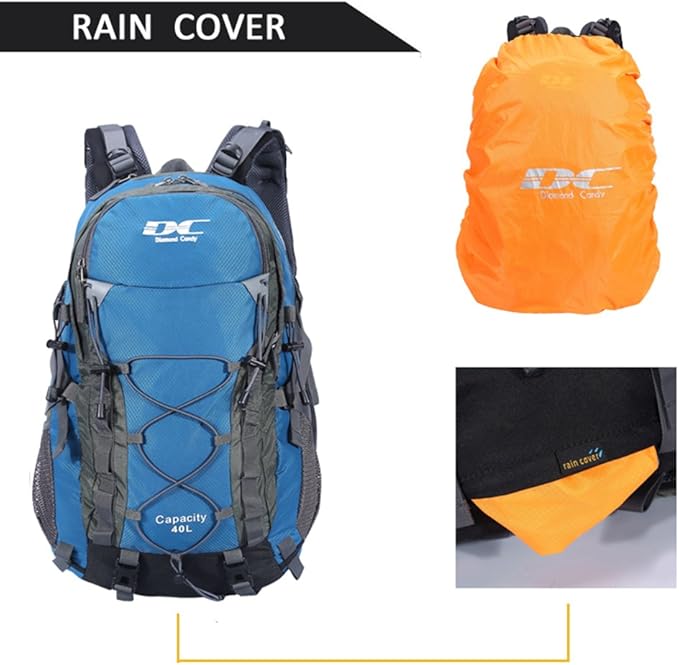 Diamond Candy Waterproof Hiking Backpack for Men and Women, Lightweight Day Pack for Travel Camping | Waterproof, Lightweight, for Travel Camping