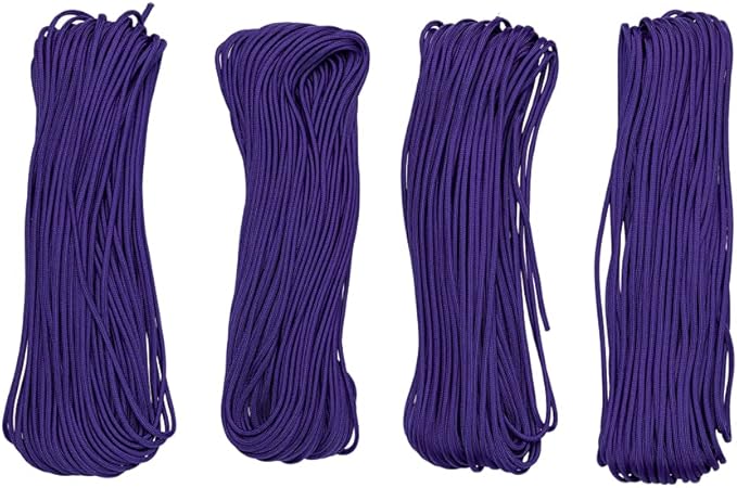 Paracord Planet Solid Color 550lb Paracord – 7 Strand Type III Nylon Cord for Indoor and Outdoor Tasks – Acid Purple (250 ft)