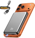 Portable Charger for Magsafe Power Bank - 10000mAh Magnetic Phone Charger, USB-C 22W PD Fast Charging, Slim Wireless Battery Pack for iPhone 17/16/15/14/13 Series,for Travel Cruise Essentials-Smoke