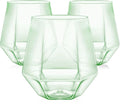 Maaacute 40 Pack Plastic Stemless Wine cocktail Whiskey Champagne Glasses, 12 Oz Disposable Unbreakable Cups for Party Bars Wedding Tasting (Green)