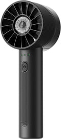Portable Mini Handheld Turbo Fan, 4 Speed High Velocity Personal Cooling Device [Max 16H], Rechargeable Purse Travel Essential for Vacation/Beach/Trip - Black