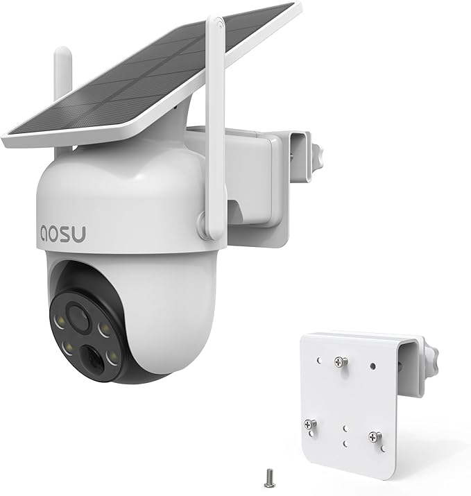 HOLACA Gutter Mount Compatible with Aosu Solar Security Camera Wireless Outdoor(SolarCam D1 Classic),Ansque Security Cameras Wireless Outdoor(GU01/SA01)(White)