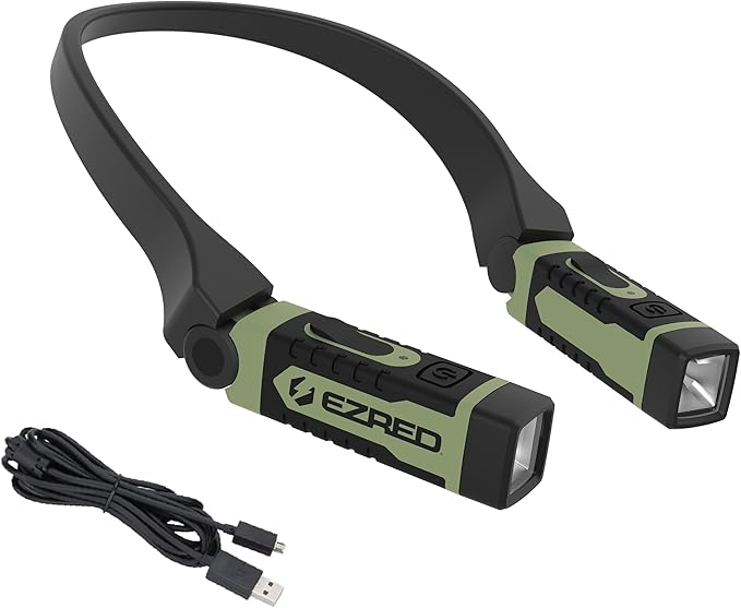 EZRED ANYWEAR Rechargeable Neck Light for Hands-Free Lighting, soft green