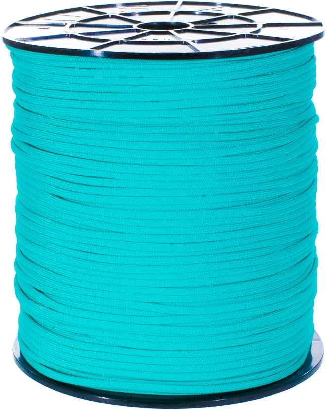 Paracord Planet Solid Color 550lb Paracord – 7 Strand Type III Nylon Cord for Indoor and Outdoor Tasks – Seafoam Green (250 ft)