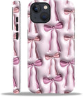 for iPhone 15 Case,HL2 Abstract Ribbons Bows Hybrid 2 Layer Hard Shell Silicone Protective Pattern Design Case