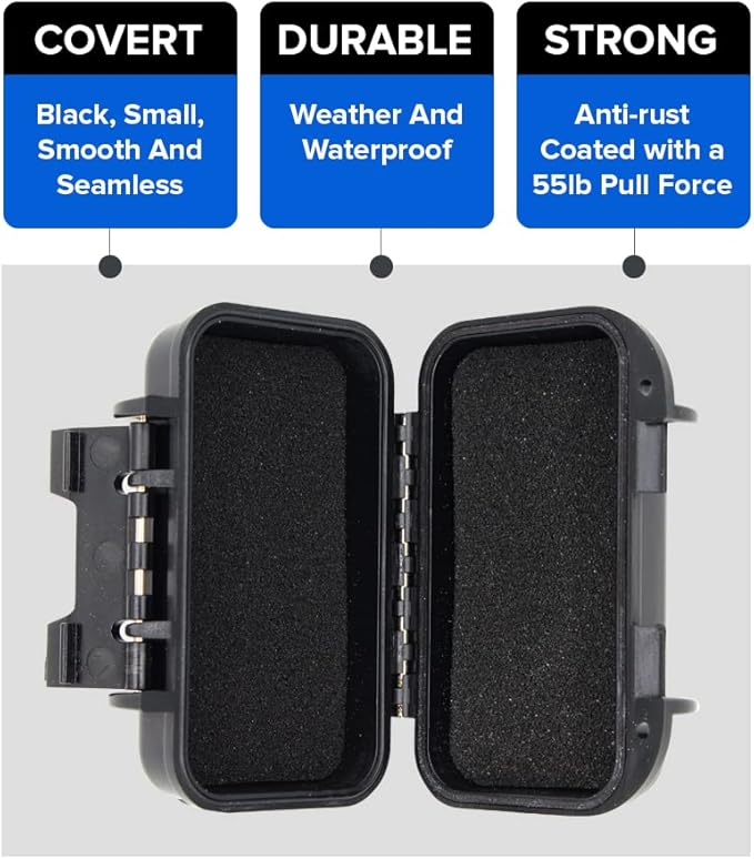 Family1st Weatherproof Magnetic Case for GPS Tracker Device for Vehicles, AirTag, Key Holder Under Vehicles, Weatherproof Heavy Duty Twin Magnets
