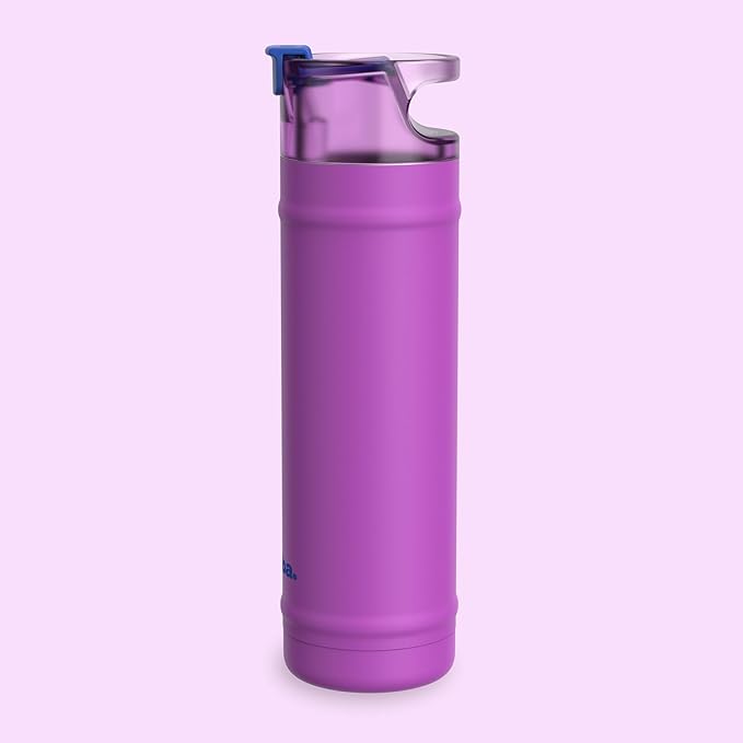 bubba 24 oz Dualsip Insulated Stainless Steel Water Bottle with Straw - Reusable, Leakproof, Lightweight, Dishwasher Safe, Lead-Free and BPA-Free, Moodbooster