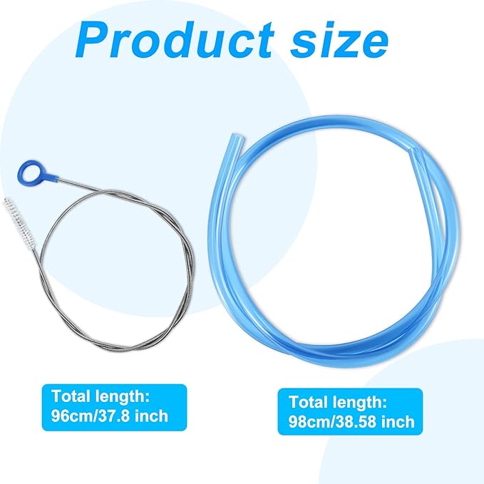 Gosknor Replacement Tube for Water Bag, with Stainless Steel Tube Cleaner Brush 38.58 Inch Long Premium Hose Replacement for Outdoor Hydration Reservoirs