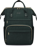 LOVEVOOK Laptop Backpack for Women,15.6 Inch Professional Womens Travel Backpack Purse Computer Laptop Bag Nurse Teacher Backpack,Waterproof Work Bags Carry on Back Pack with USB Port,Dark Green