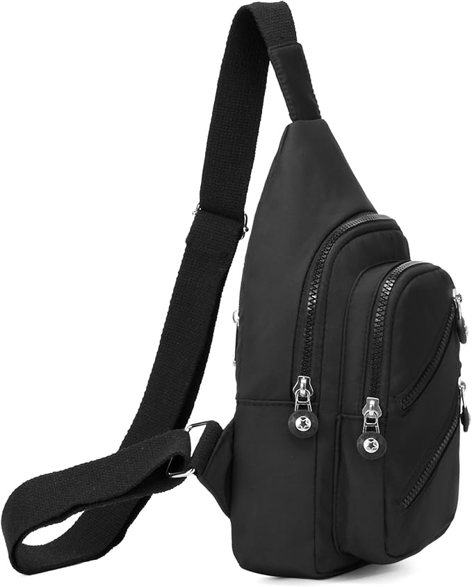 Banelu Sling Bag Crossbody Sling Backpack for Women Men, Small Chest Bag Daypack Fanny Pack Cross Body Bag for Outdoors Hiking Traveling
