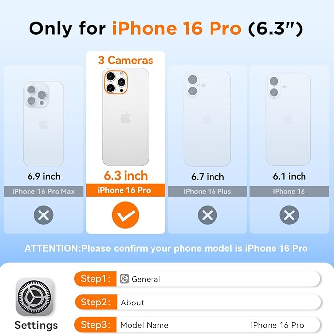 WIFORT for iPhone 16 Pro Waterproof Case, [IP68 Underwater] [Blue Light Filter Lens] [15FT Military Shockproof], Fit for Magsafe Full Body Magnetic Frosted Phone Case with Lanyard, 6.3" Purple