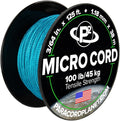 Paracord Planet Micro Paracord – Thin Braided Cord for Crafting, Fishing, and DIY Projects in 125 ft Spools – Neon Turquoise