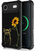 for iPhone 17 Air Case,for MagSafe Graphic Design for Girl Boy Soft Silicone Hard Acrylic Shock Protection Designed for iPhone 17 Air Pig Sunflower Yellow Sunshine Pattern