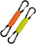 Paracord Braided Carabiner Keychain Lanyard Strap, Hanger Stroller Hook w/2 Carabiner Clips for Water Bottle Backpack