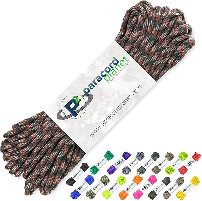 Paracord Planet 100' Hanks Parachute 550 Cord Type III 7 Strand Paracord Top 40 Most Popular Colors