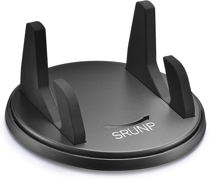 SRUNP Car Phone Mount with Three-Point Support for Car Dashboard, 360 Degree Rotatable Washable Cell Phone Holder for Car Compatible Smartphones and GPS Devices