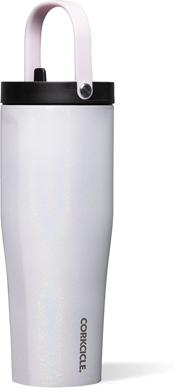 Corkcicle Go Cup XL - Leak-Proof Travel Tumbler - Triple Insulated Stainless Steel Water Bottle - Easy-Carry Handle - Summer Drinkware Gift - Keeps Drinks Ice Cold - 30 oz - Unicorn Magic