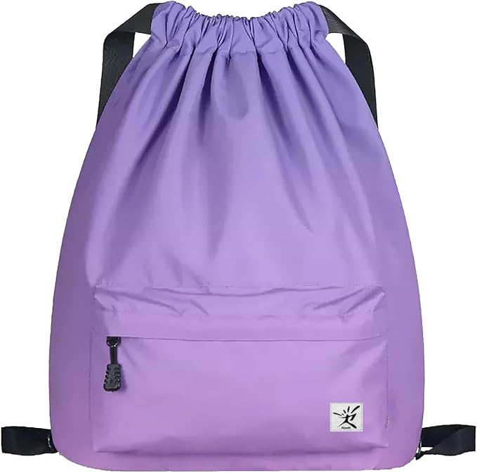 Waterproof Drawstring Bag, Gym Bag Sackpack Sports Beach Backpack for Men Women