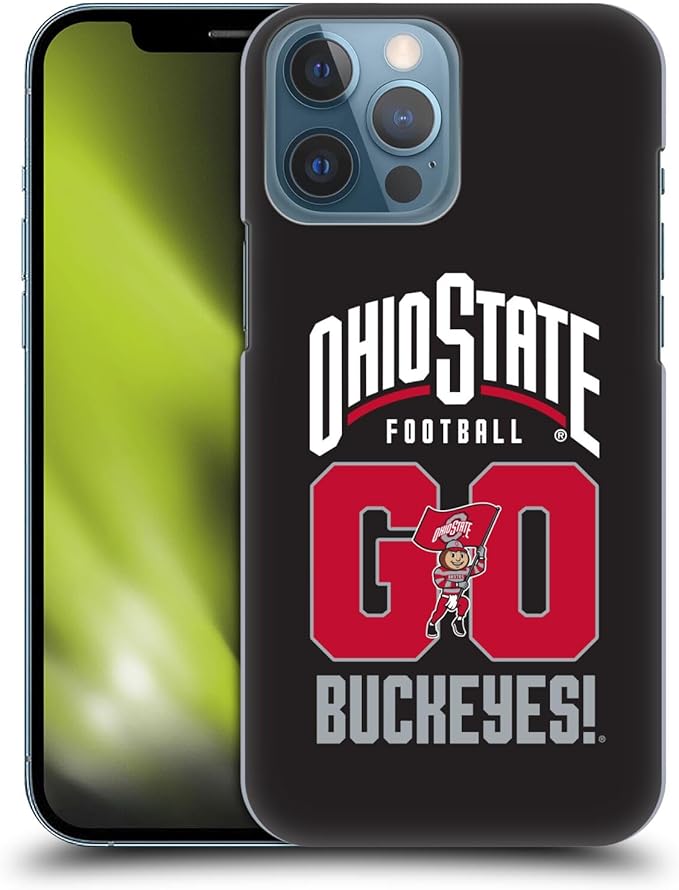 Head Case Designs Officially Licensed Ohio State University Go Buckeyes Football Graphics Hard Back Case Compatible with Apple iPhone 13 Pro Max