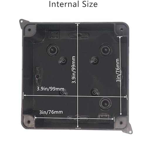 Project Box IP65 Waterproof Dustproof Junction Boxes ABS Plastic DIY Electronic Case, Indoor & Outdoor Electrical Box Power Cord Enclosure Black 100x100x70mm