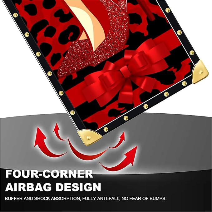 for iPhone 17 Pro Max Case Luxury Golden Decoration for Girl Women Soft TPU Shockproof Protective Hard PC Back for iPhone 17 Pro Max Crazy Pattern Elegant High Heels