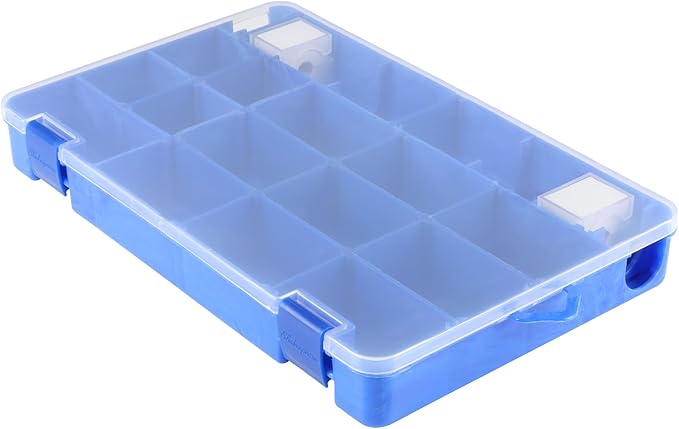 Shakespeare Tacklebox Fishing Tackle Storage, Blue Swirl, 4-Pack, Customizable, Dual-Latching System, Built-In Rod Holder, Compact, Lightweight