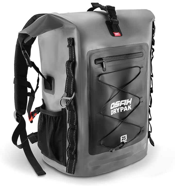 OSAH DRYPAK Waterproof Backpack Dry Bag 25L/35L/55L/85L – Heavy Duty Roll-Top Hiking Backpack Sack Keeps Gear Dry for Travel, Kayaking, Boating, Camping, Rafting and Fishing