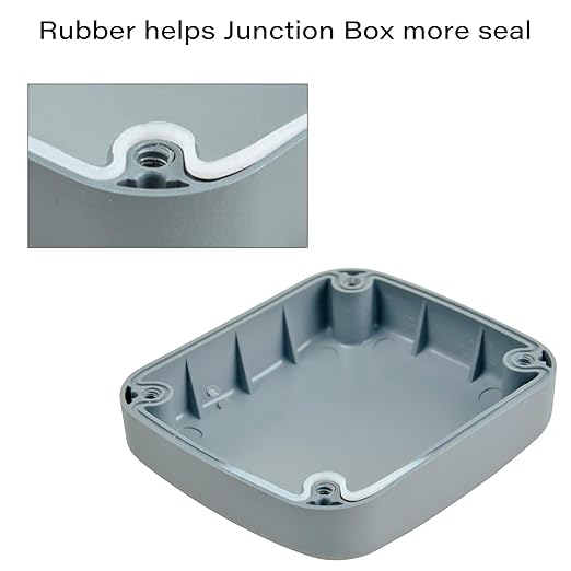 SuperInk 1 Pack Dustproof Electrical Junction Box Connector 5 Pole Waterproof Enclosure Case fit 20mm Cable Gland for Outdoor Use (86x74x62mm) IP66 Rated