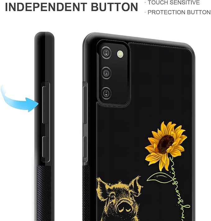 for Samsung Galaxy S20 FE Case, Pig Sunflower Yellow Sunshine Pattern Graphic Design Girl Boy Soft Silicone Hard Acrylic Shock Protection for Samsung Galaxy S20 FE