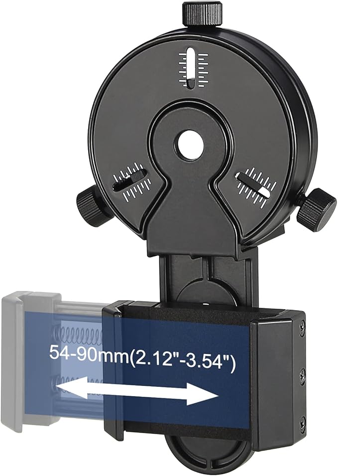 CELTICBIRD - Upgrade Smartphone Scope Adapter Spotting Scope Phone Adapter - Precision Metal Telescope Phone Mount for Spotting Scopes, Binoculars, Monocular, Telescope, Microscope