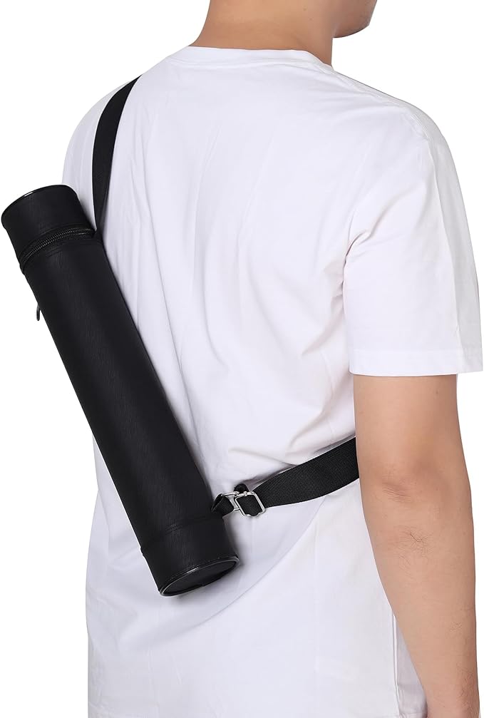 MTG Playmat Tube Storiage Bag Poster Map Storage Tube Hard Inner Heavy Protection Anti-wear Waterproof Oxford Cloth Adjustable Shoulder Strap Fits 14in 15in TCG Playmats